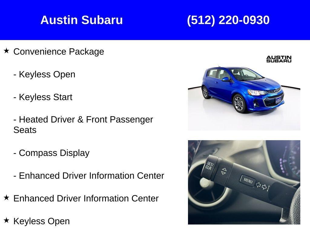 used 2018 Chevrolet Sonic car, priced at $11,450