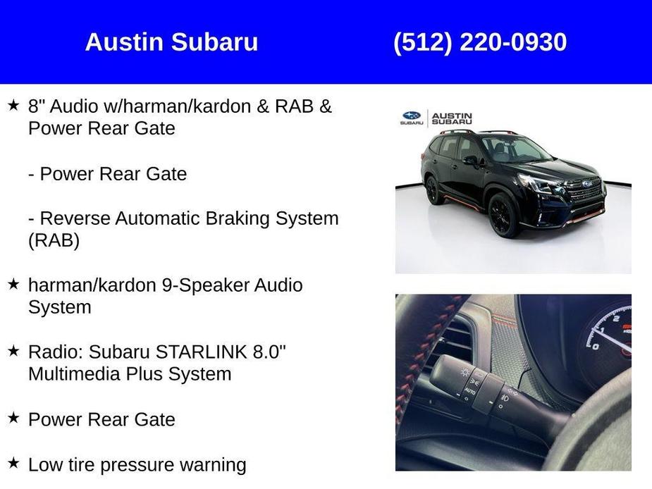 used 2024 Subaru Forester car, priced at $32,300