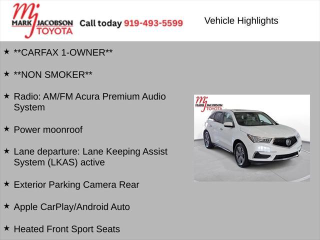 used 2019 Acura MDX car, priced at $22,500