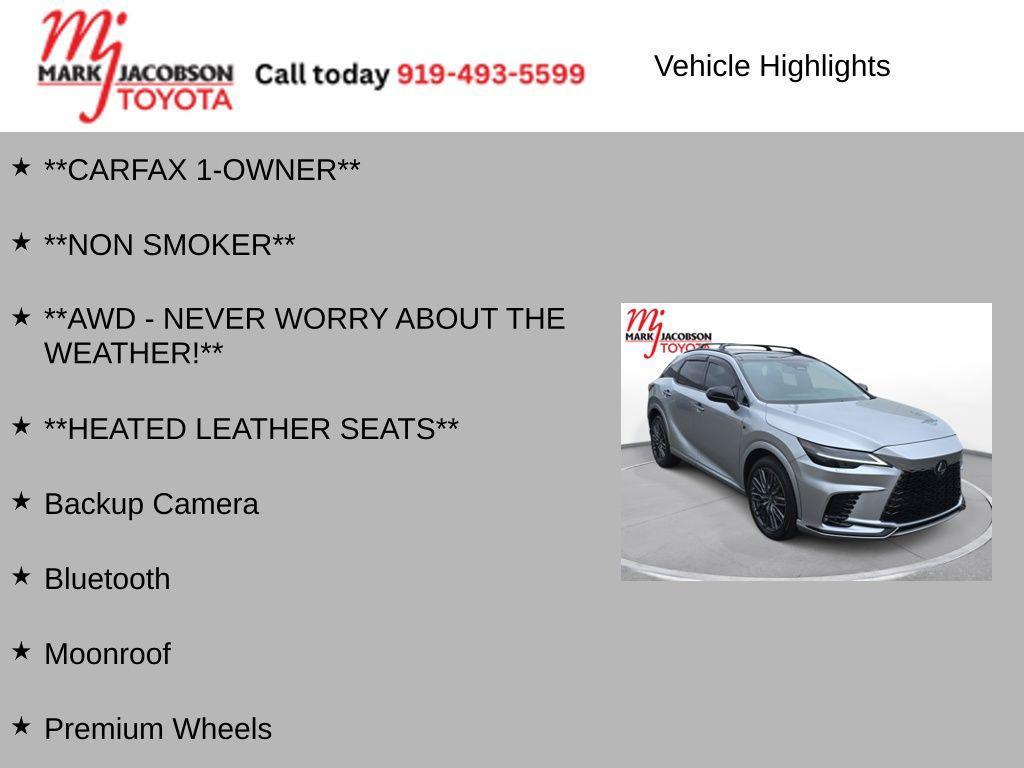 used 2023 Lexus RX 500h car, priced at $54,980