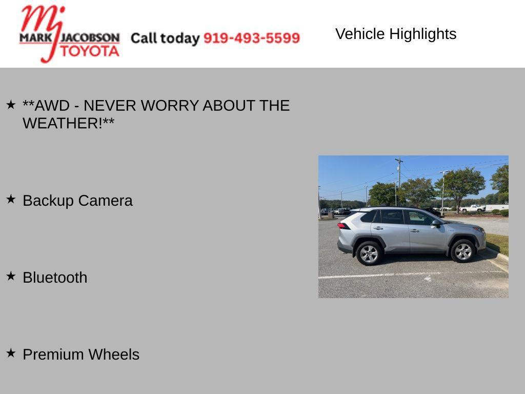 used 2019 Toyota RAV4 Hybrid car, priced at $26,880