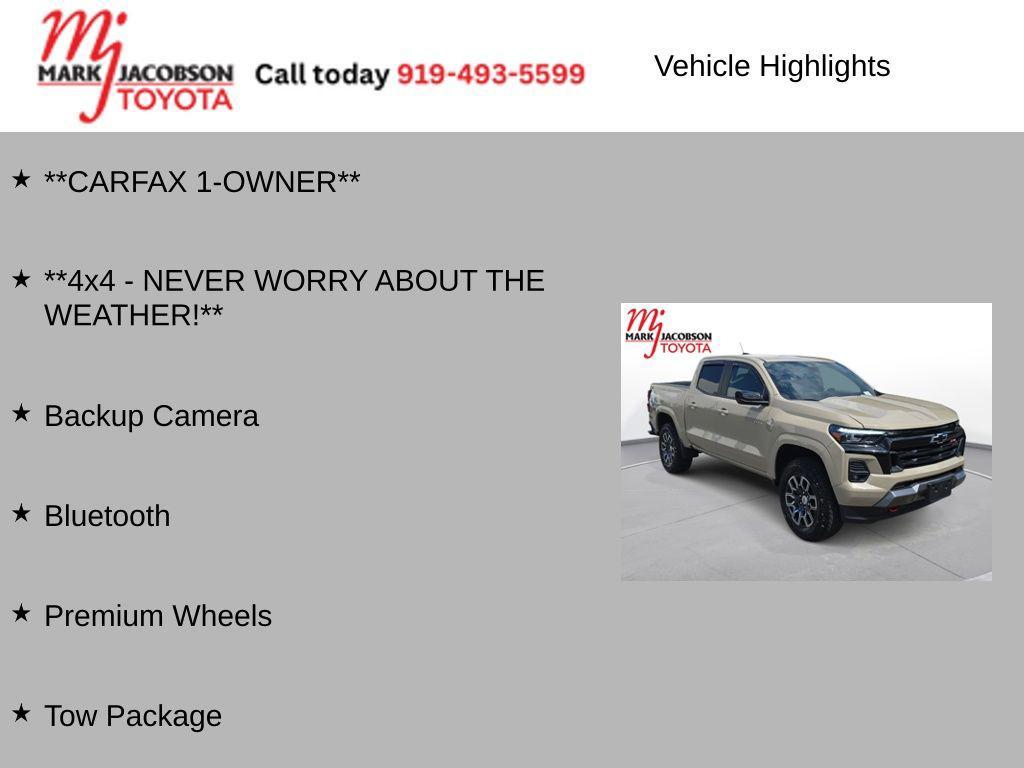 used 2023 Chevrolet Colorado car, priced at $34,880