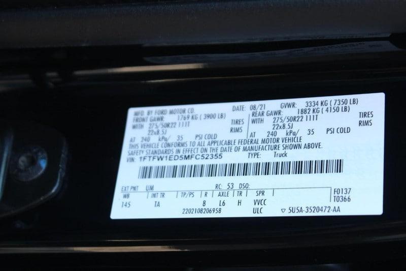 used 2021 Ford F-150 car, priced at $39,995