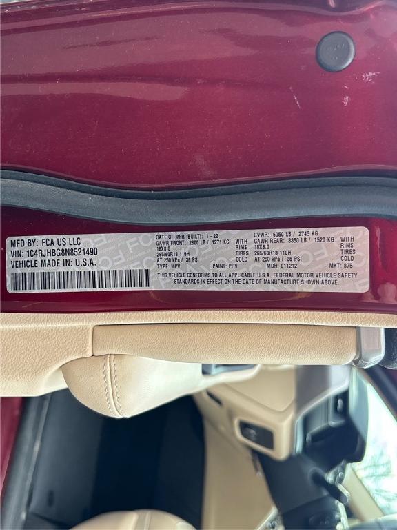 used 2022 Jeep Grand Cherokee car, priced at $31,900