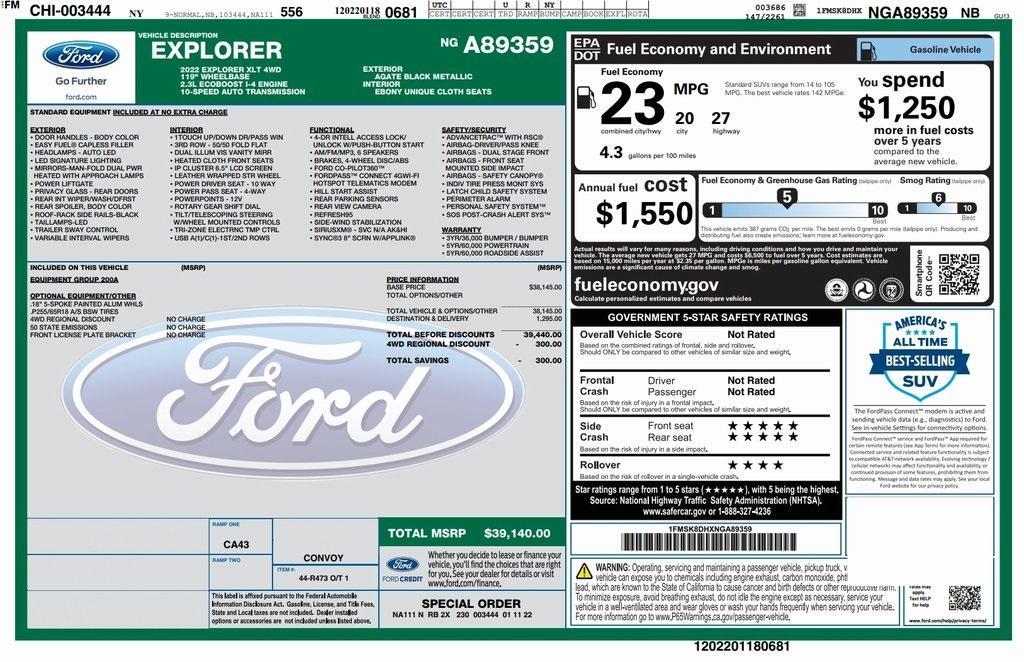 used 2022 Ford Explorer car, priced at $28,068