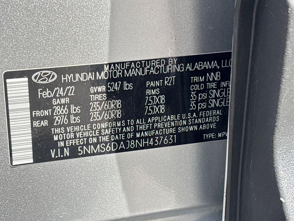 used 2022 Hyundai Santa Fe car, priced at $24,971