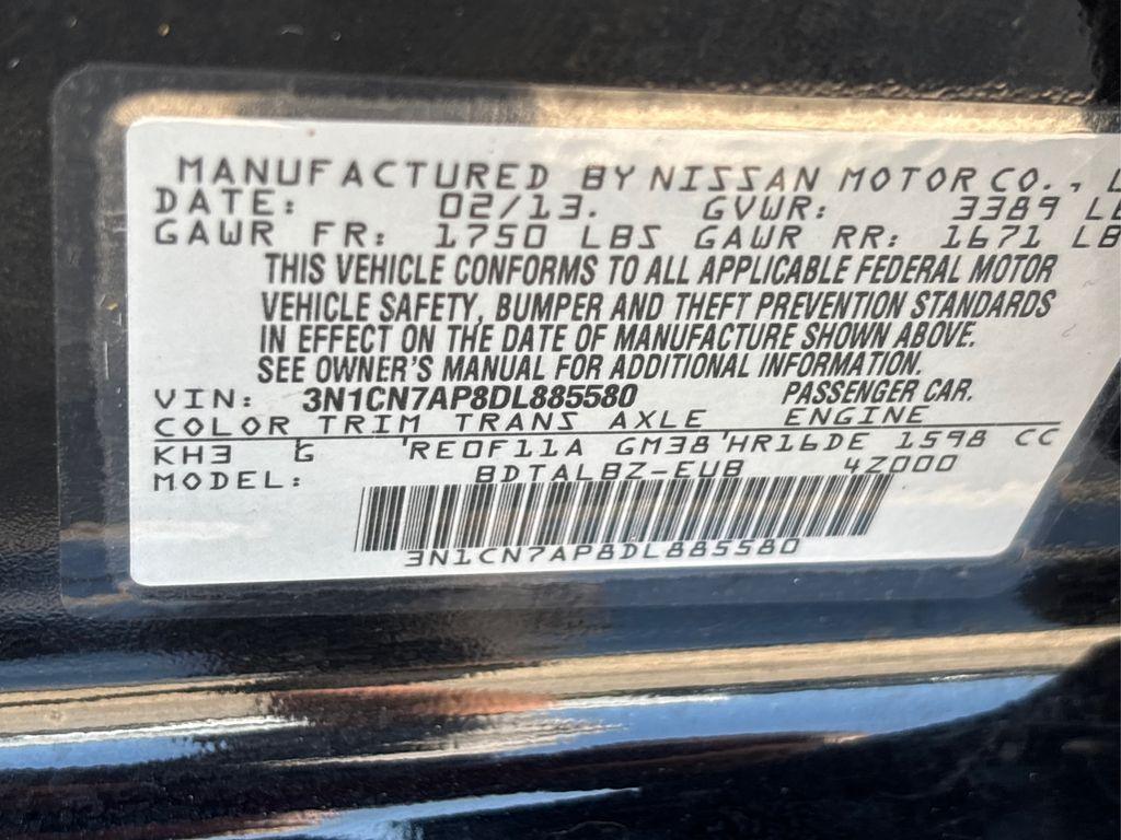 used 2013 Nissan Versa car, priced at $7,995