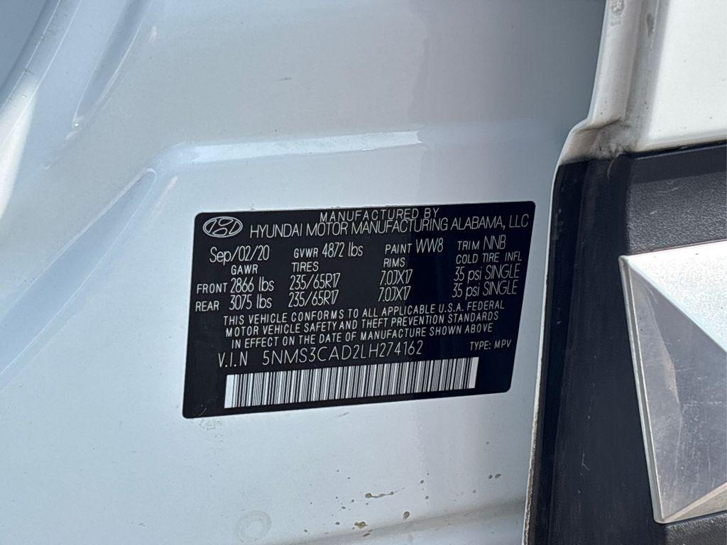 used 2020 Hyundai Santa Fe car, priced at $16,496