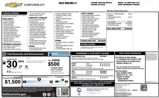 used 2023 Chevrolet Malibu car, priced at $14,994