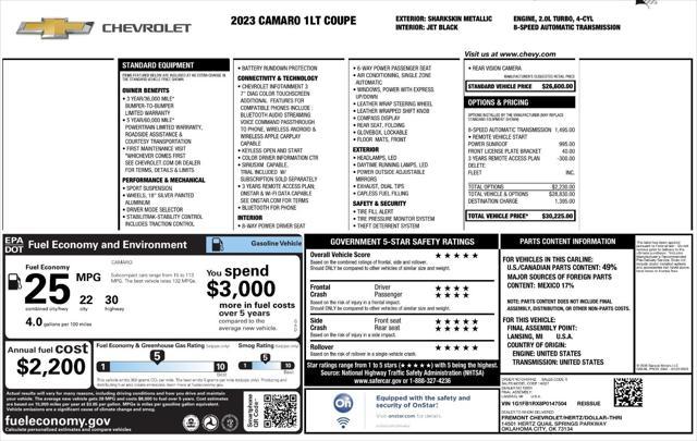 used 2023 Chevrolet Camaro car, priced at $26,199