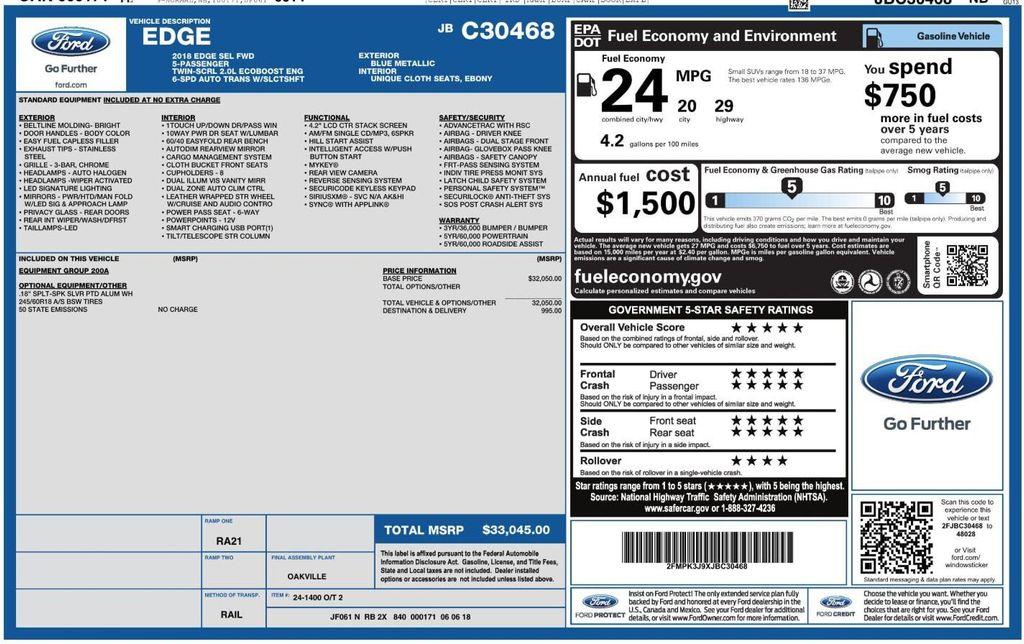 used 2018 Ford Edge car, priced at $13,699