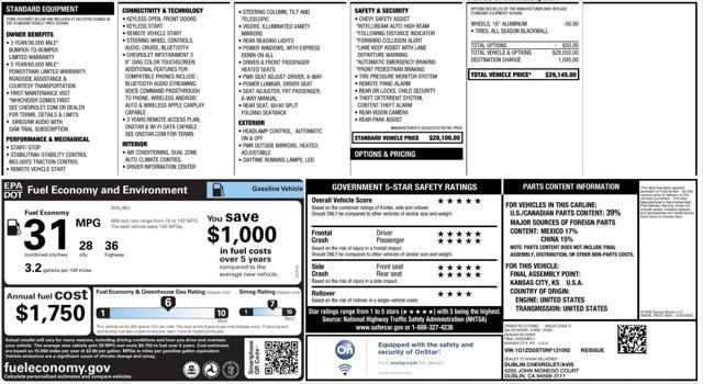 used 2024 Chevrolet Malibu car, priced at $16,995