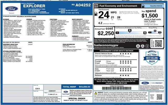 used 2024 Ford Explorer car, priced at $26,499