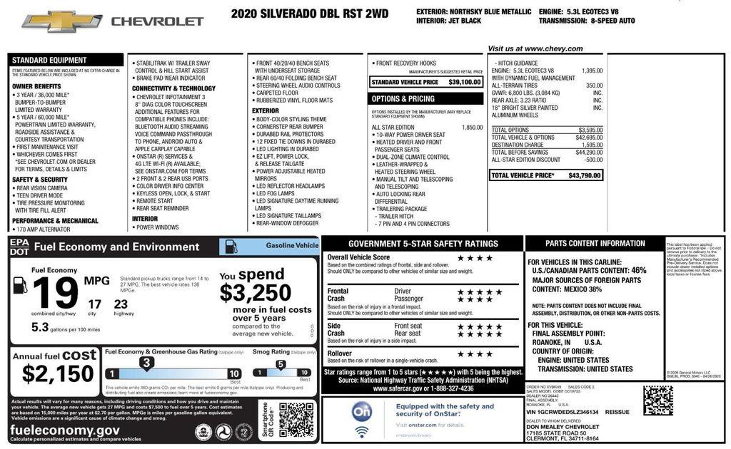 used 2020 Chevrolet Silverado 1500 car, priced at $24,699