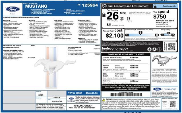 used 2024 Ford Mustang car, priced at $30,999