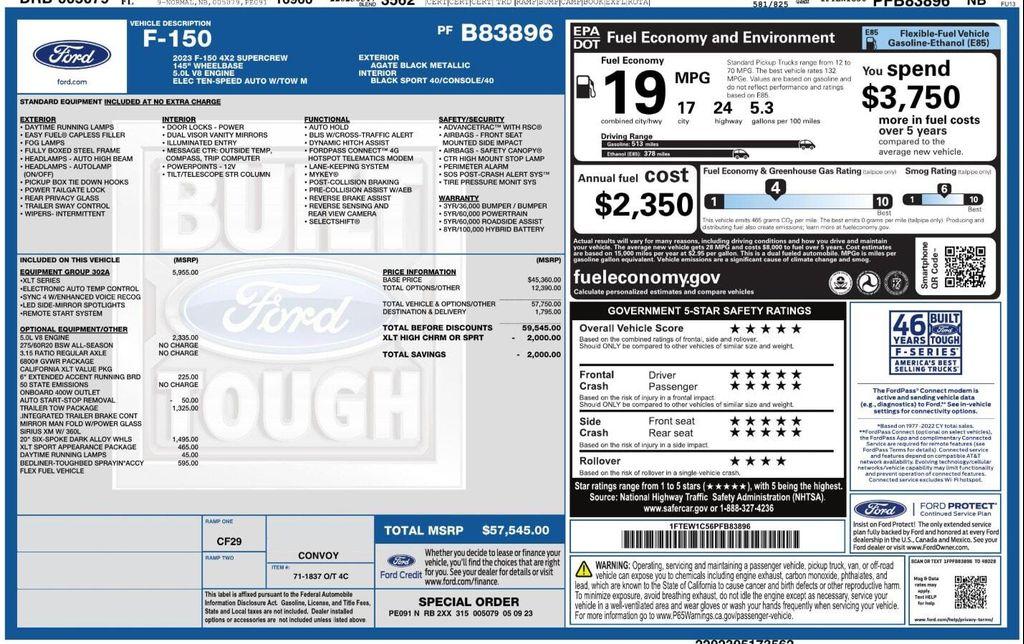 used 2023 Ford F-150 car, priced at $27,999