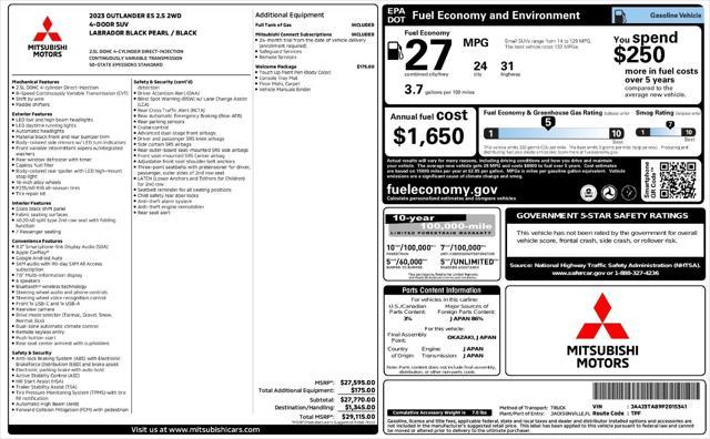 used 2023 Mitsubishi Outlander car, priced at $19,799