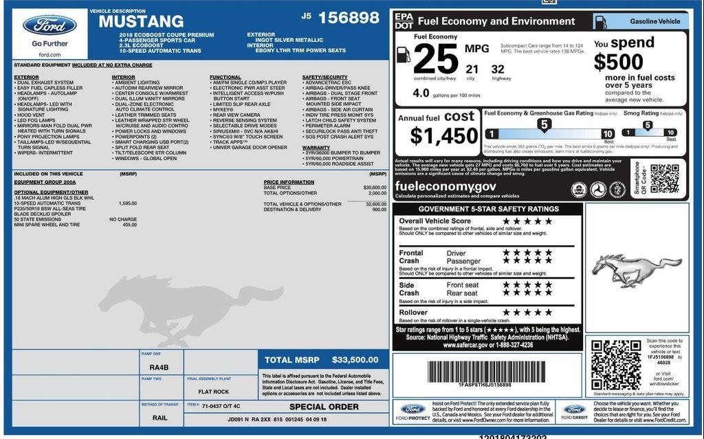 used 2018 Ford Mustang car, priced at $15,999