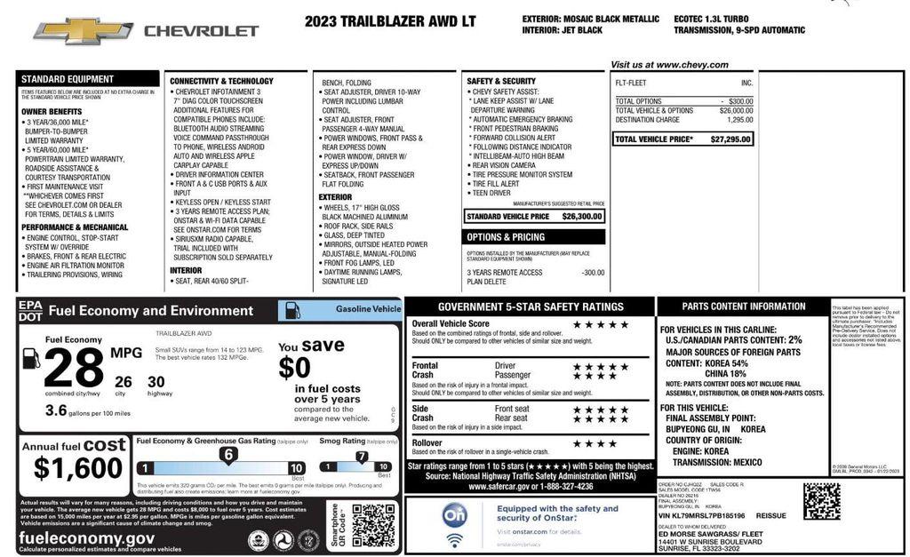 used 2023 Chevrolet TrailBlazer car, priced at $16,999