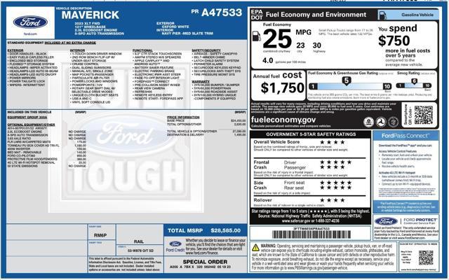 used 2023 Ford Maverick car, priced at $22,599