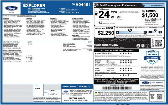 used 2024 Ford Explorer car, priced at $28,295