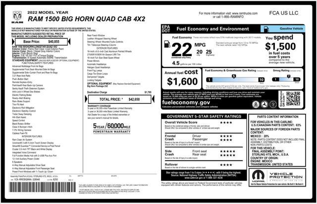 used 2022 Ram 1500 car, priced at $22,799