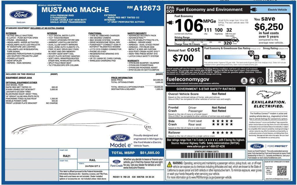 used 2024 Ford Mustang Mach-E car, priced at $29,099