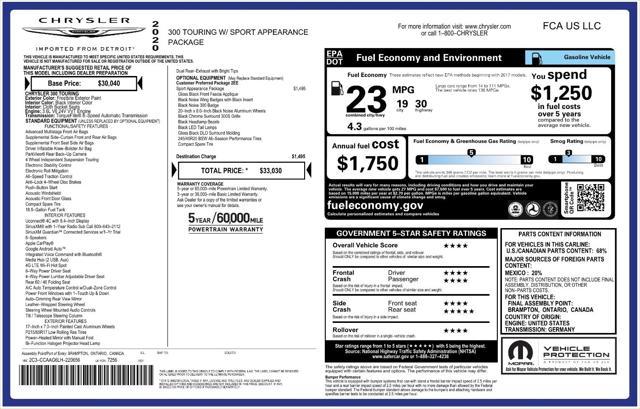 used 2020 Chrysler 300 car, priced at $17,999