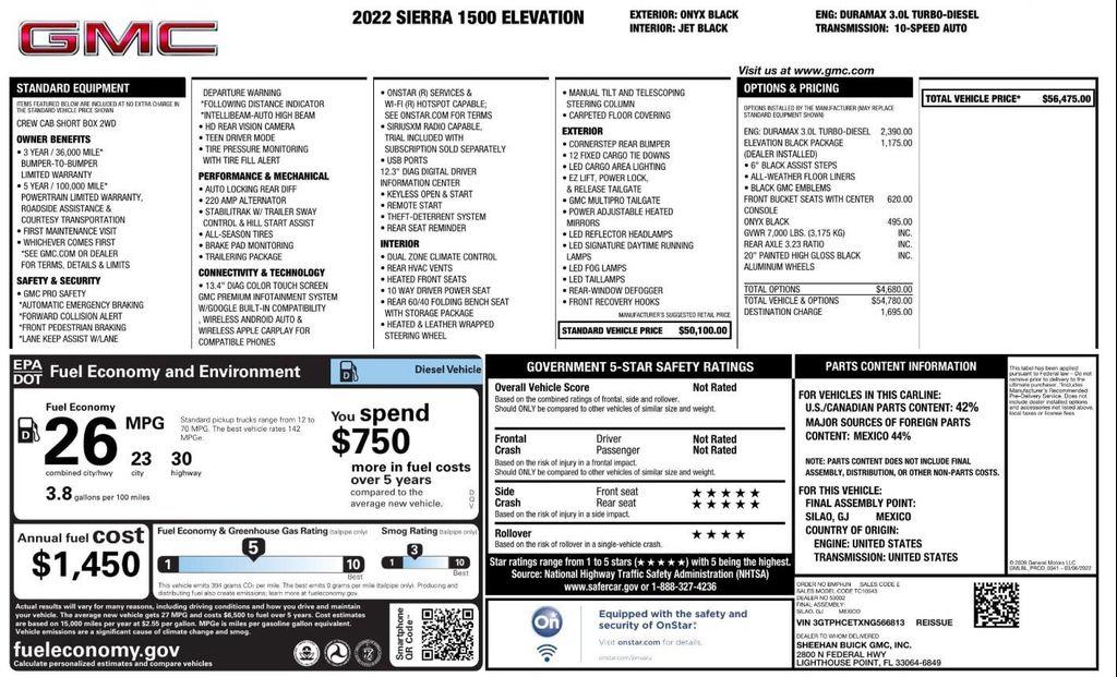 used 2022 GMC Sierra 1500 car, priced at $30,799