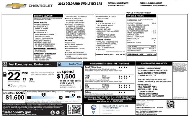 used 2022 Chevrolet Colorado car, priced at $15,999