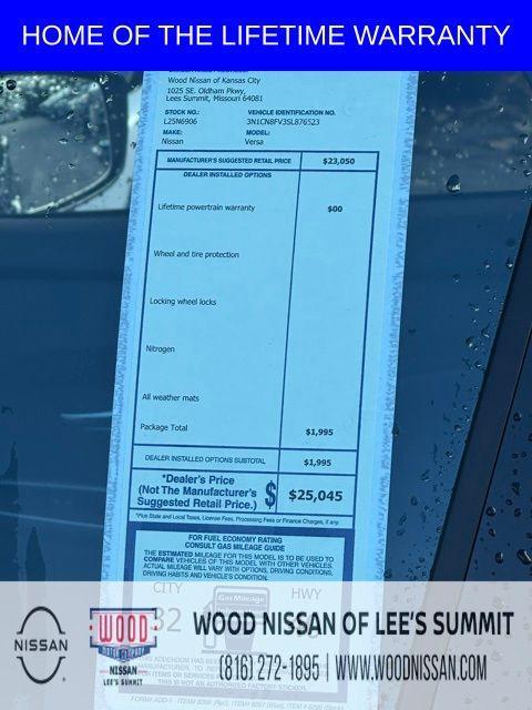 new 2025 Nissan Versa car, priced at $19,538