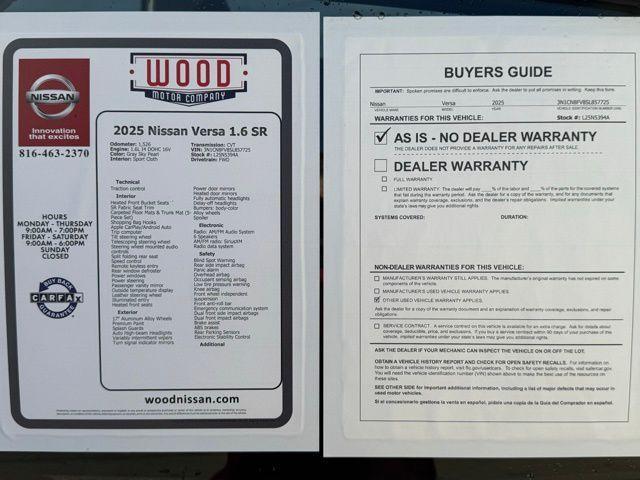 used 2025 Nissan Versa car, priced at $19,973