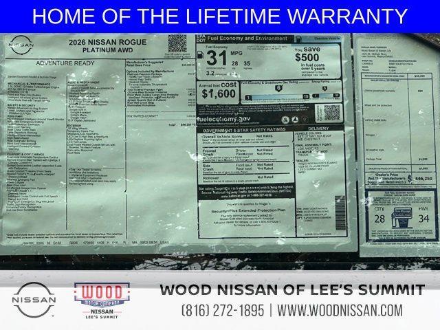 new 2026 Nissan Rogue car, priced at $38,529