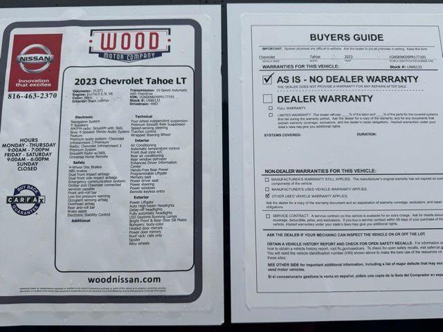 used 2023 Chevrolet Tahoe car, priced at $51,961