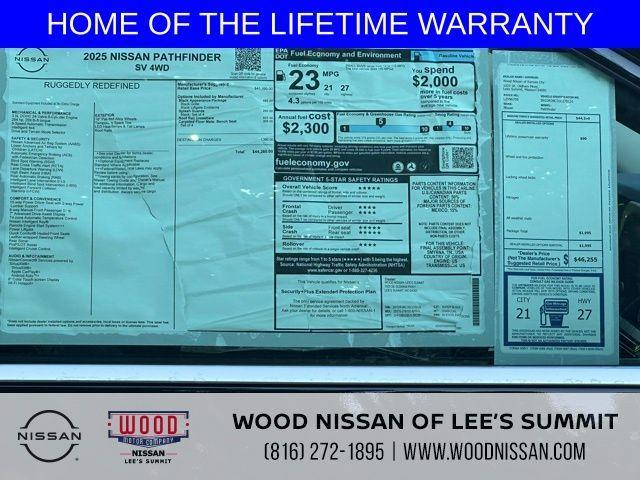 new 2025 Nissan Pathfinder car, priced at $40,491