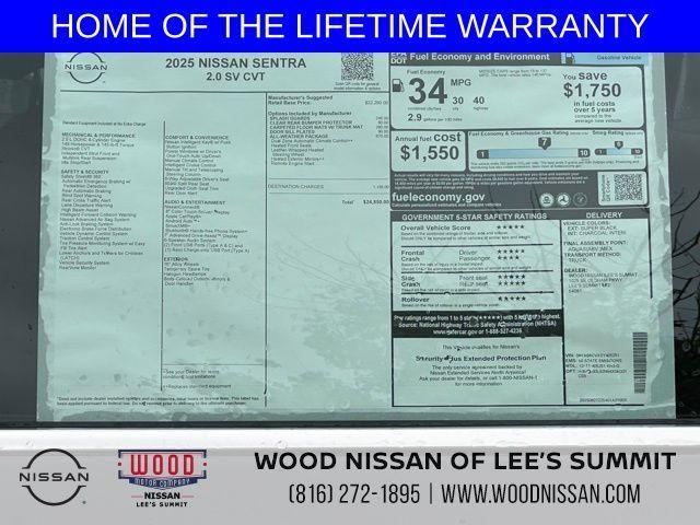 new 2025 Nissan Sentra car, priced at $21,679