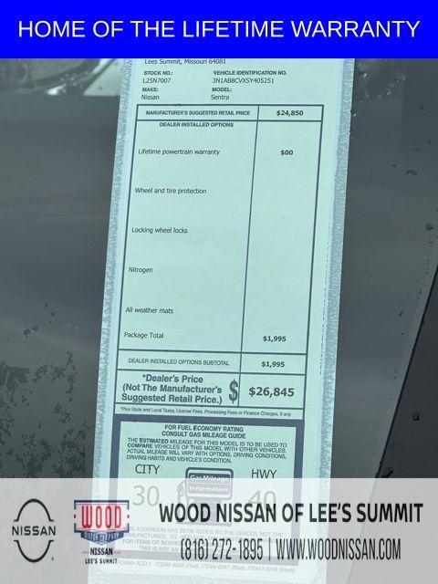 new 2025 Nissan Sentra car, priced at $21,679