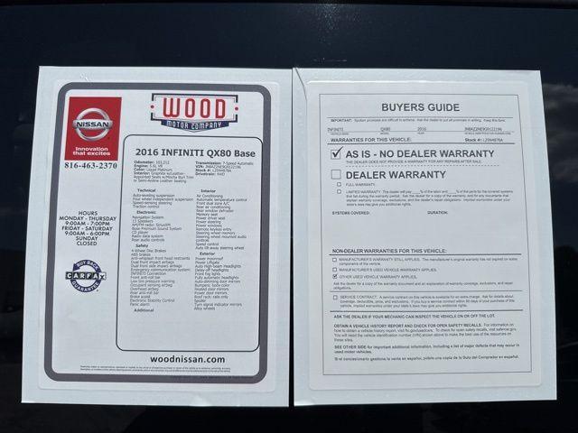 used 2016 INFINITI QX80 car, priced at $17,841