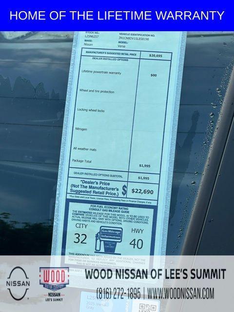 new 2025 Nissan Versa car, priced at $19,064