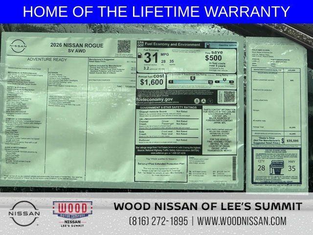 new 2026 Nissan Rogue car, priced at $29,511