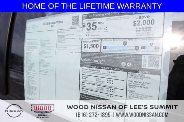 new 2025 Nissan Versa car, priced at $22,759