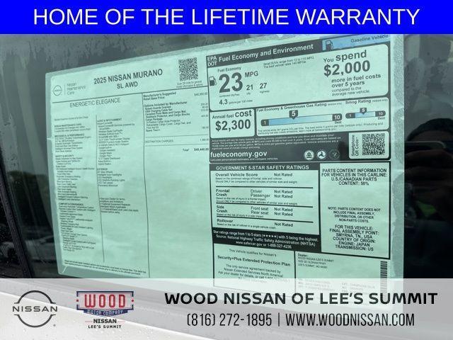new 2025 Nissan Murano car, priced at $47,237