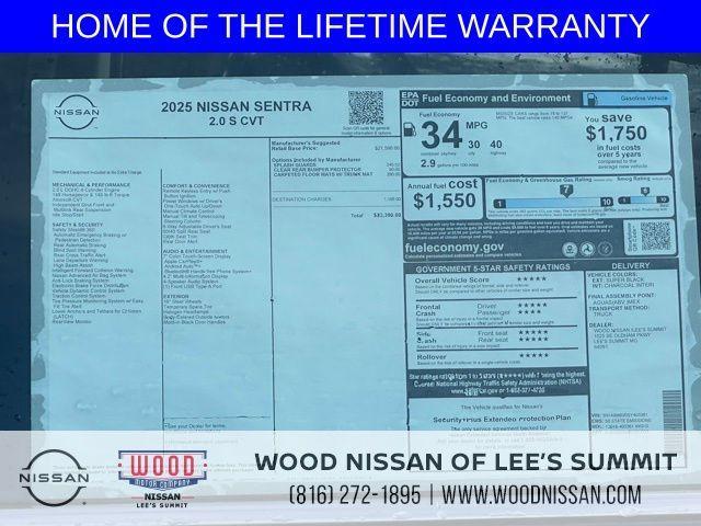 new 2025 Nissan Sentra car, priced at $20,811