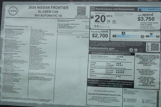 new 2024 Nissan Frontier car, priced at $39,760