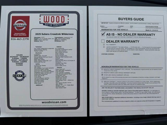 used 2025 Subaru Crosstrek car, priced at $33,119