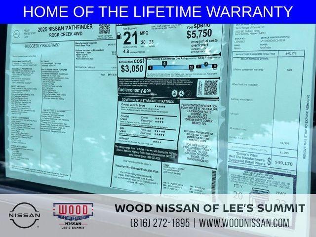 new 2025 Nissan Pathfinder car, priced at $42,820