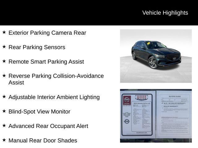 used 2023 Genesis GV70 car, priced at $36,085