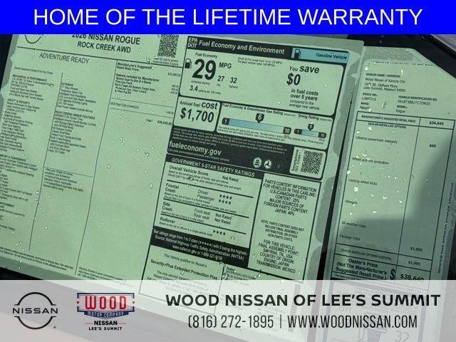 new 2026 Nissan Rogue car, priced at $32,416