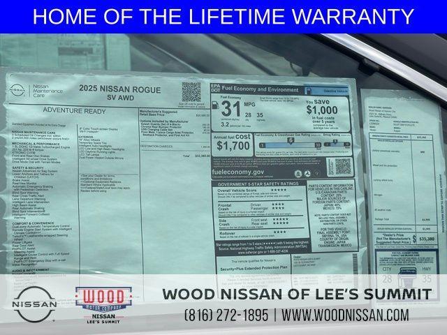 new 2025 Nissan Rogue car, priced at $31,179