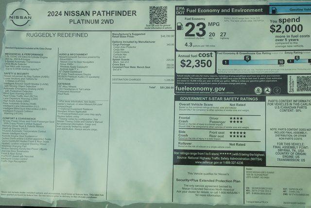 new 2024 Nissan Pathfinder car, priced at $44,193